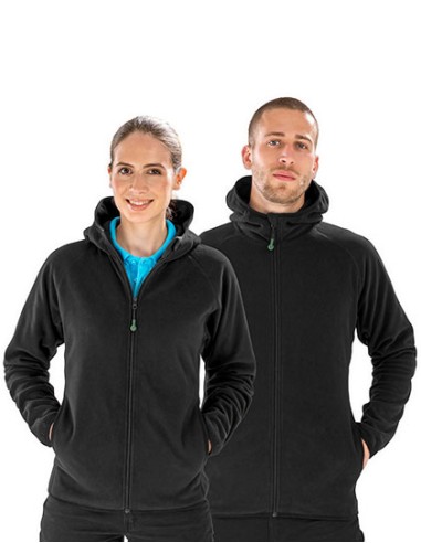 R-R906X-Recycled Hooded Microfleece Jacket